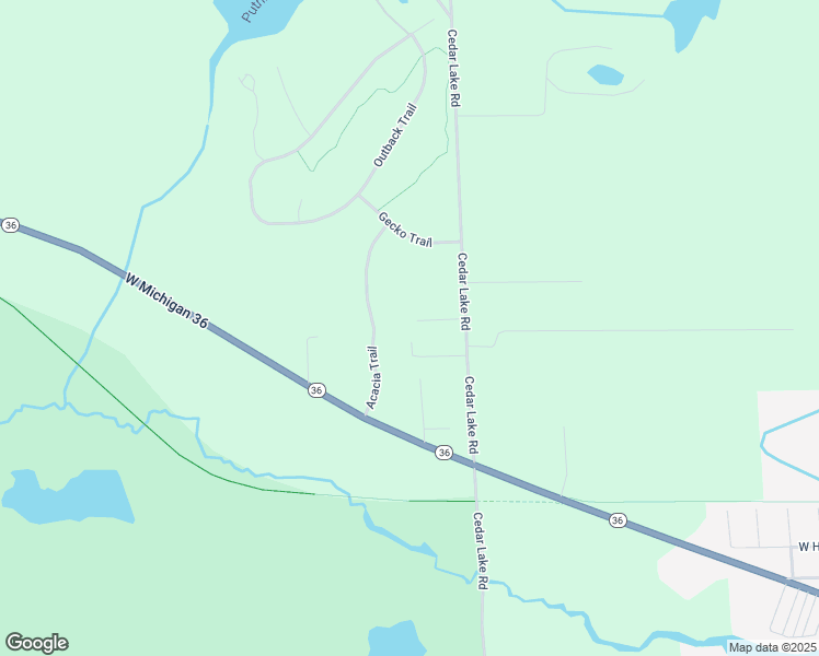 map of restaurants, bars, coffee shops, grocery stores, and more near 9100 Cedar Lake Road in Pinckney