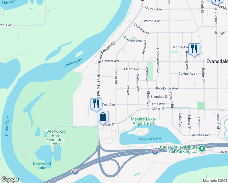 map of restaurants, bars, coffee shops, grocery stores, and more near in 