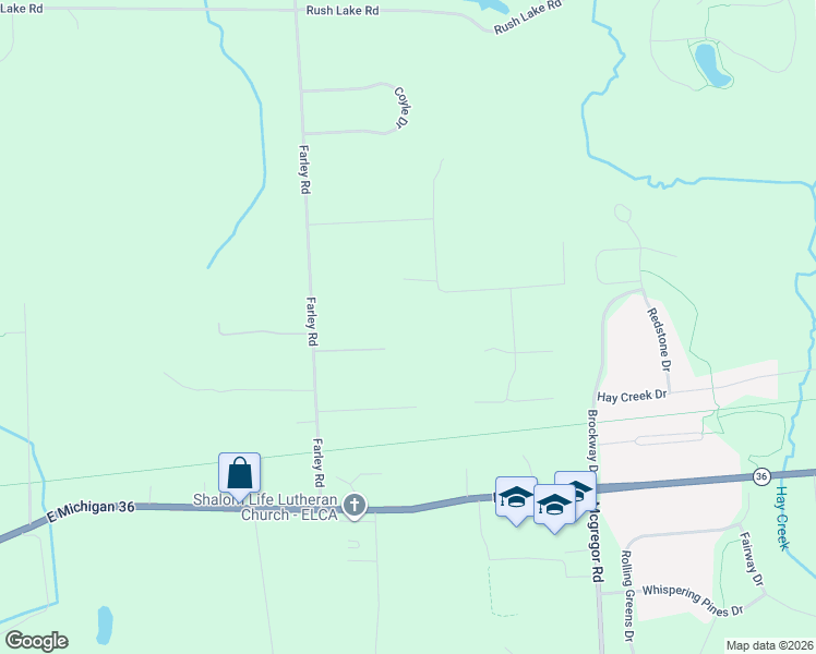 map of restaurants, bars, coffee shops, grocery stores, and more near 1954 Cherry Lane Court in Pinckney