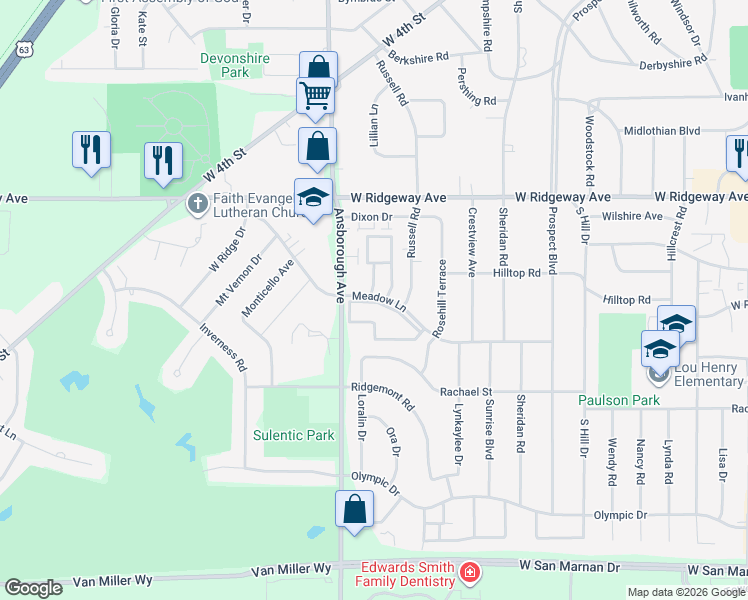 map of restaurants, bars, coffee shops, grocery stores, and more near 1111 Lantern Square in Waterloo