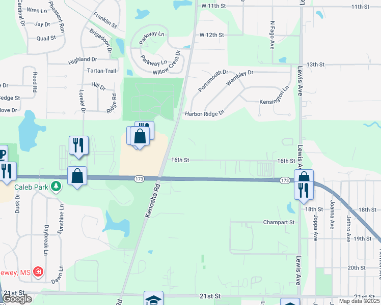map of restaurants, bars, coffee shops, grocery stores, and more near 3600 16th Street in Zion