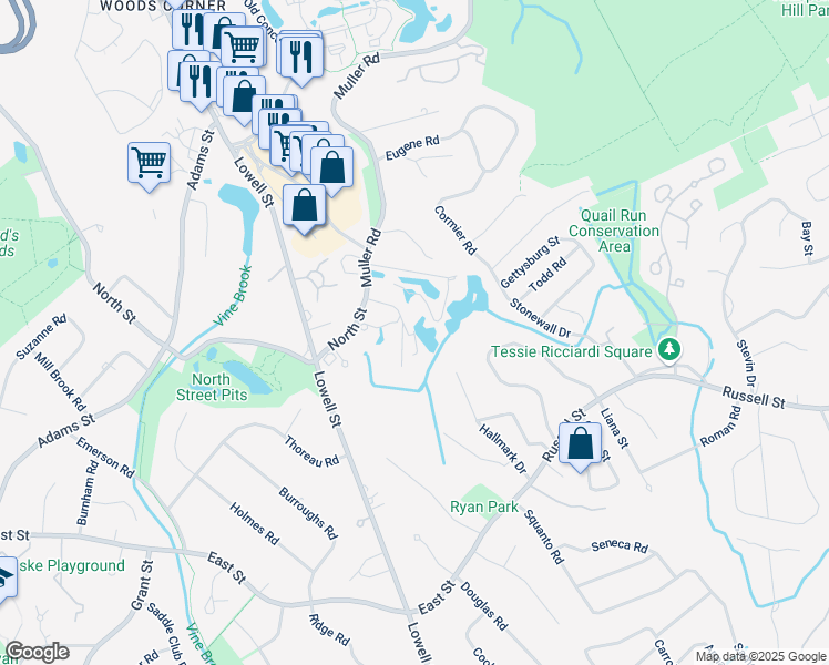map of restaurants, bars, coffee shops, grocery stores, and more near 15 Sorelle Place in Lexington