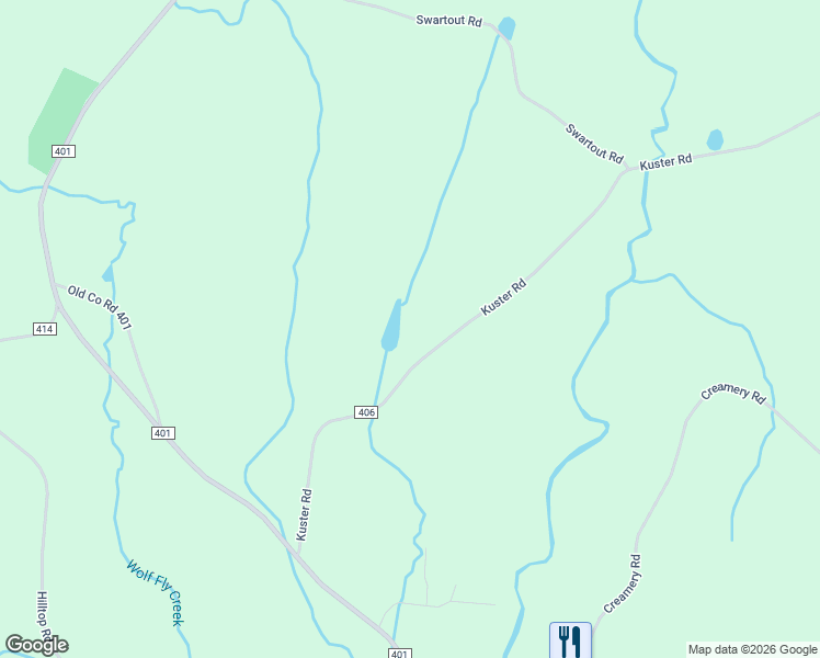 map of restaurants, bars, coffee shops, grocery stores, and more near 306 County Road 406 in Greenville