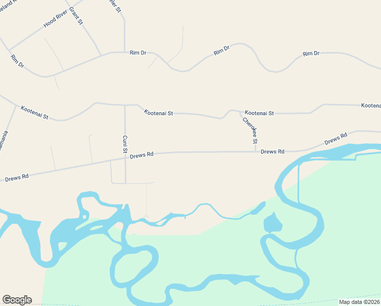 map of restaurants, bars, coffee shops, grocery stores, and more near 27112 Drews Road in Chiloquin