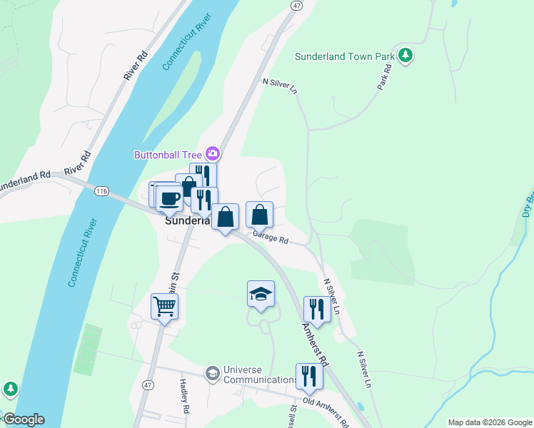 map of restaurants, bars, coffee shops, grocery stores, and more near 16 Sycamore Meadow Road in Sunderland