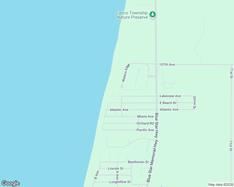 map of restaurants, bars, coffee shops, grocery stores, and more near 16 Miami in South Haven