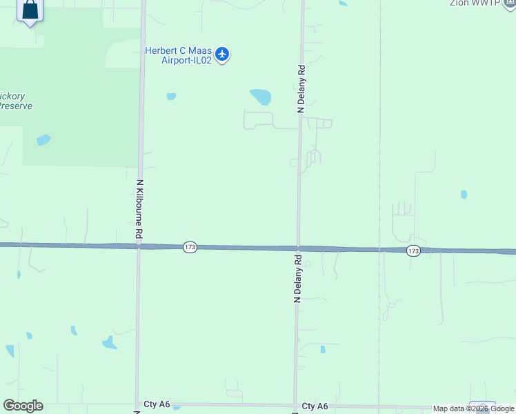 map of restaurants, bars, coffee shops, grocery stores, and more near 41616 North Delany Road in Zion