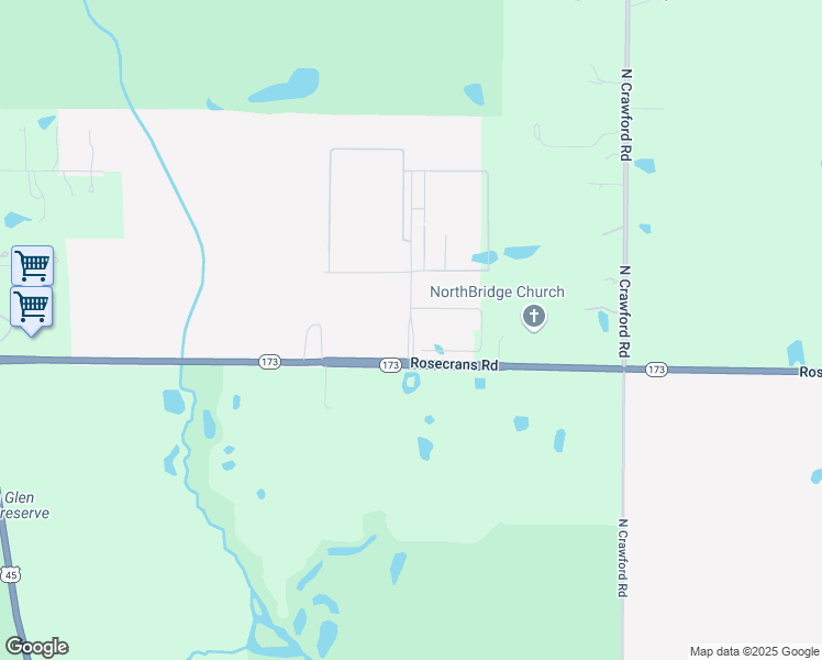 map of restaurants, bars, coffee shops, grocery stores, and more near Gregory Drive in Antioch