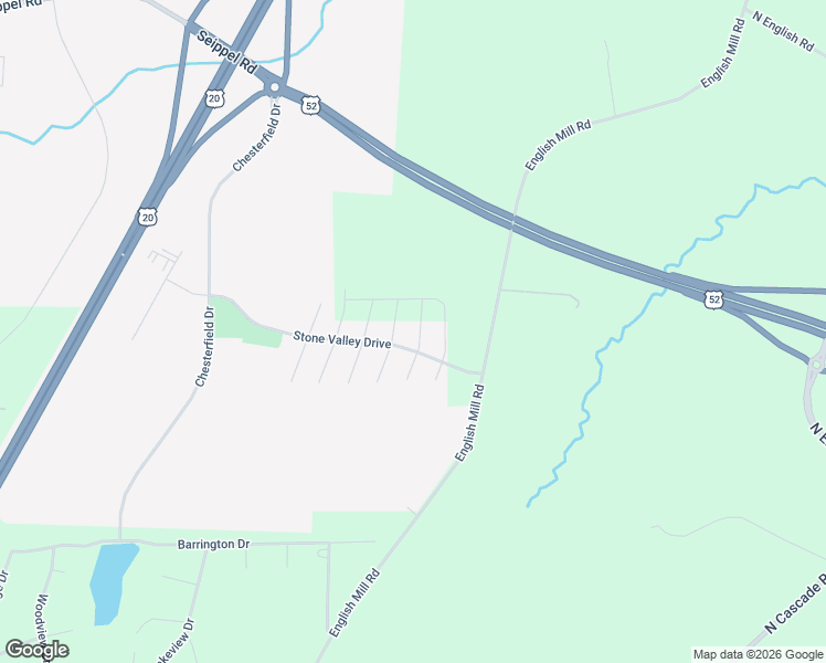 map of restaurants, bars, coffee shops, grocery stores, and more near Stone Valley Drive in Dubuque