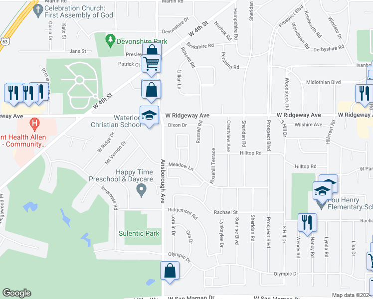 map of restaurants, bars, coffee shops, grocery stores, and more near 3301 Cobblestone Circle in Waterloo