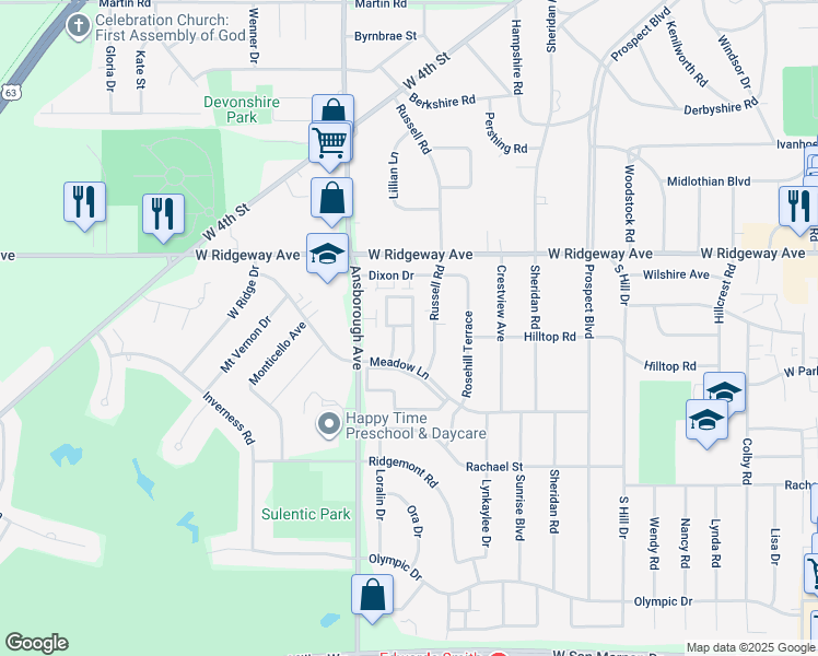 map of restaurants, bars, coffee shops, grocery stores, and more near 3401 Cobblestone Circle in Waterloo