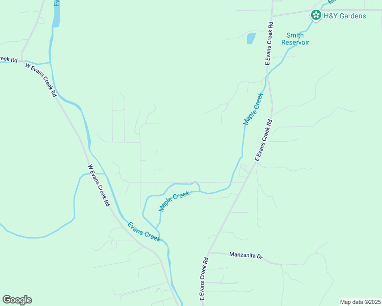 map of restaurants, bars, coffee shops, grocery stores, and more near 2579 East Evans Creek Road in Rogue River