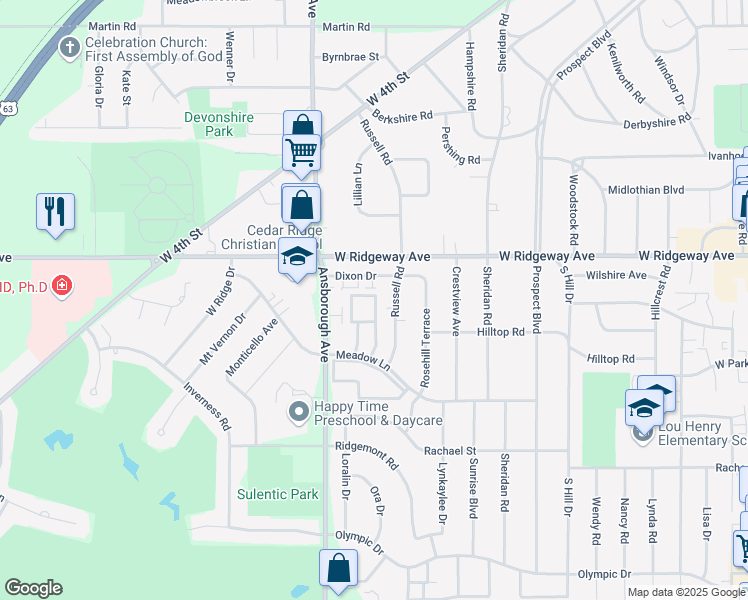 map of restaurants, bars, coffee shops, grocery stores, and more near 3501 Cobblestone Circle in Waterloo