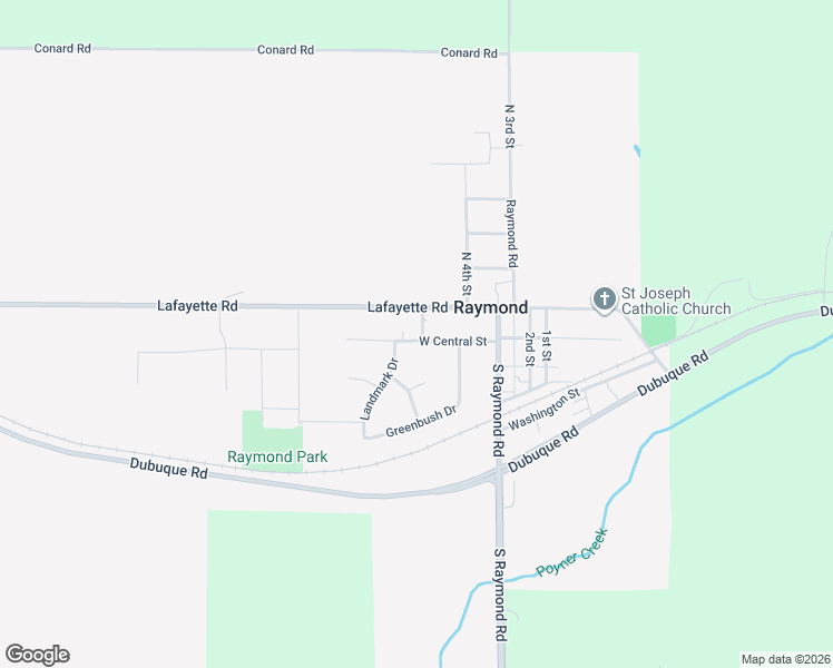 map of restaurants, bars, coffee shops, grocery stores, and more near 200 West Central Street in Raymond