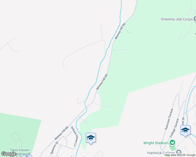 map of restaurants, bars, coffee shops, grocery stores, and more near 297-347 Winney Hill Road in Oneonta