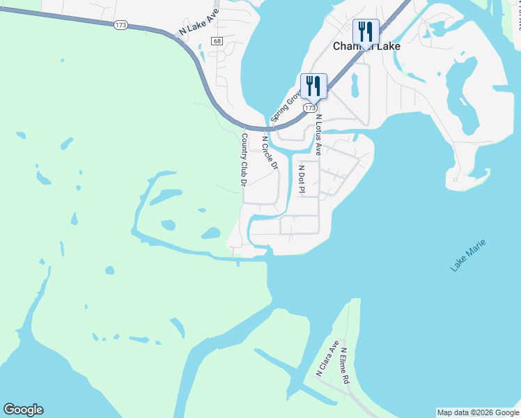map of restaurants, bars, coffee shops, grocery stores, and more near 41661 North Circle Drive in Antioch