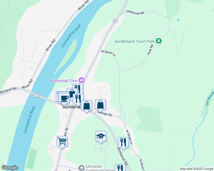 map of restaurants, bars, coffee shops, grocery stores, and more near 98 Sycamore Meadow Road in Sunderland