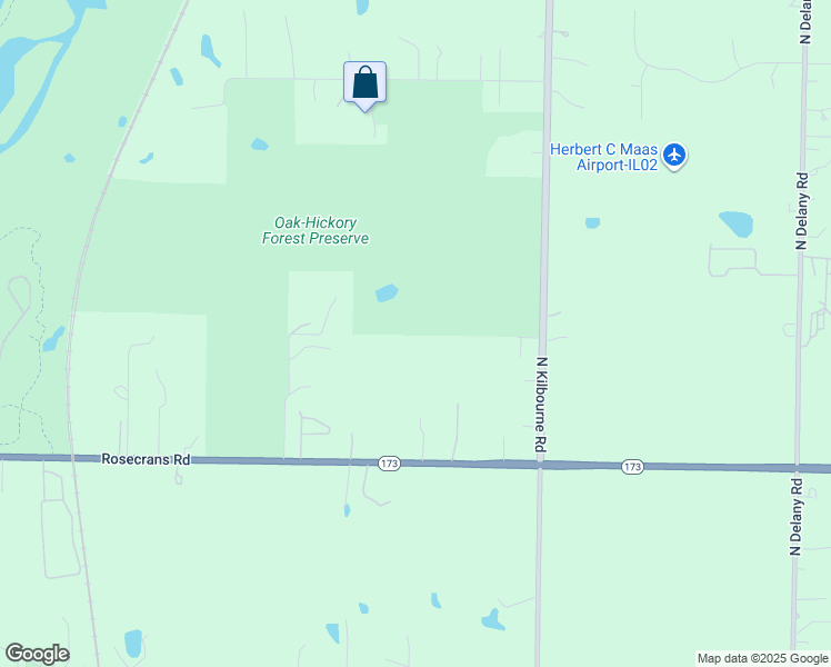 map of restaurants, bars, coffee shops, grocery stores, and more near 41816 North Kilbourne Road in Zion
