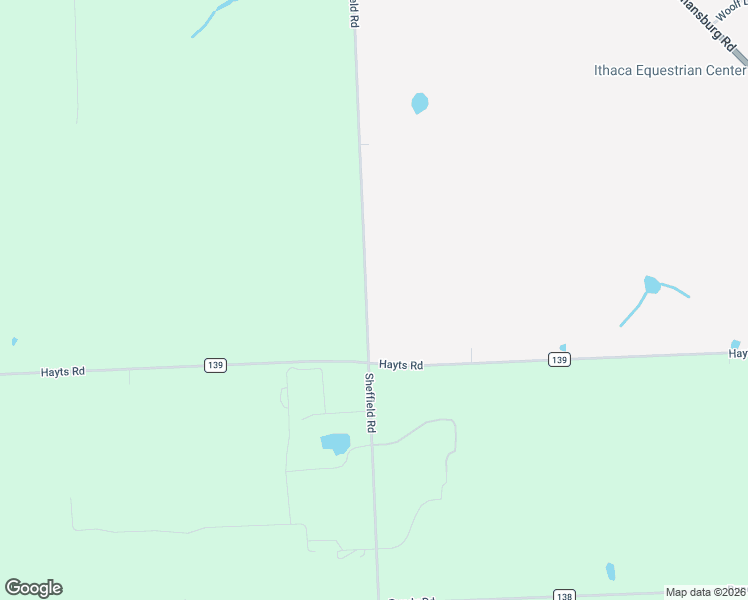 map of restaurants, bars, coffee shops, grocery stores, and more near 595 County Road 172 in Ithaca