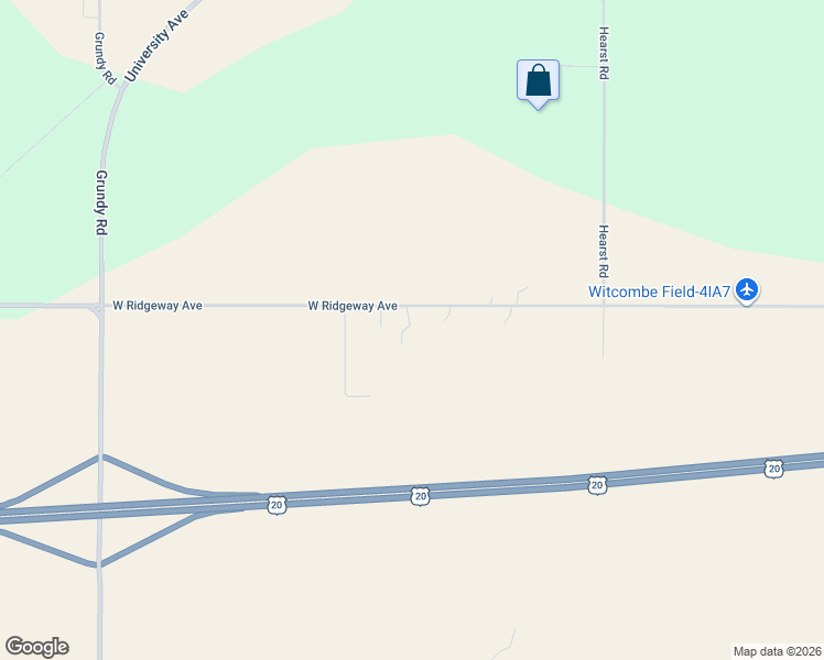 map of restaurants, bars, coffee shops, grocery stores, and more near 8383 West Ridgeway Avenue in Cedar Falls