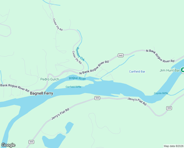 map of restaurants, bars, coffee shops, grocery stores, and more near 95950 North Bank Rogue River Road in Gold Beach