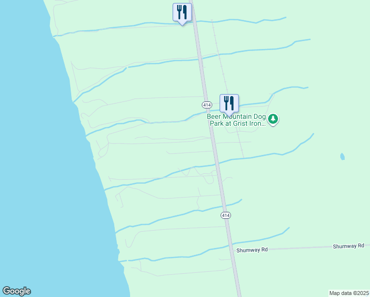 map of restaurants, bars, coffee shops, grocery stores, and more near 3650 Rose Lane in Burdett