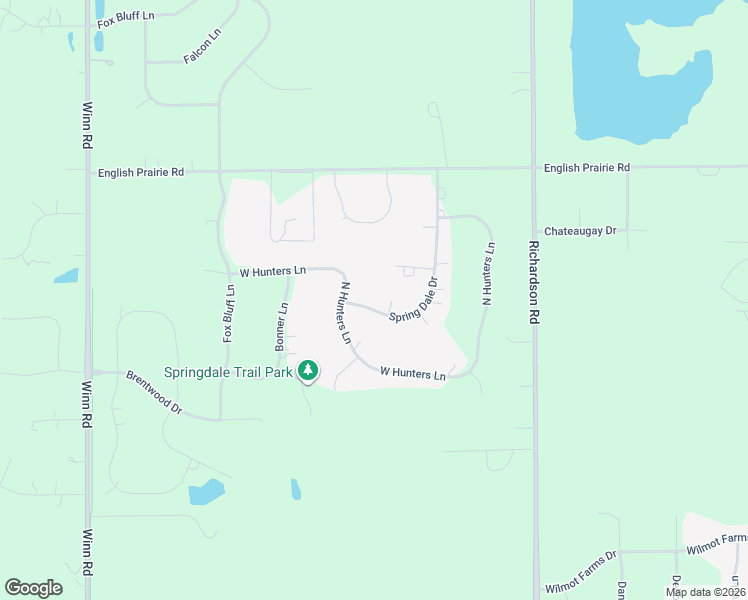 map of restaurants, bars, coffee shops, grocery stores, and more near 9806 North Hunters Lane in Spring Grove