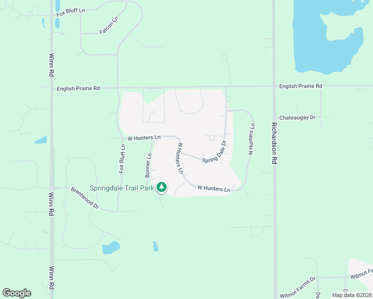 map of restaurants, bars, coffee shops, grocery stores, and more near 9806 North Hunters Lane in Spring Grove