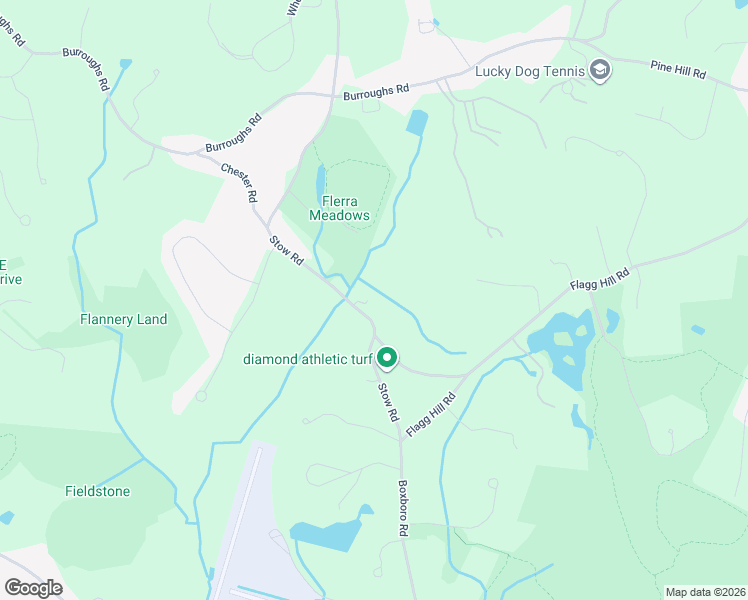 map of restaurants, bars, coffee shops, grocery stores, and more near 536 Stow Rd in Boxborough