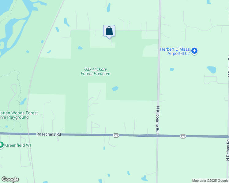 map of restaurants, bars, coffee shops, grocery stores, and more near 41816 North Kilbourne Road in Zion