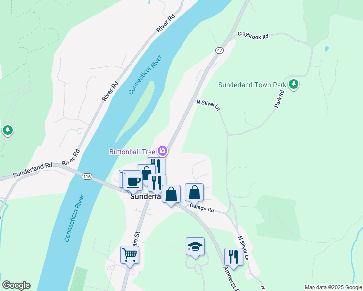 map of restaurants, bars, coffee shops, grocery stores, and more near 50-98 Sycamore Meadow Road in Sunderland