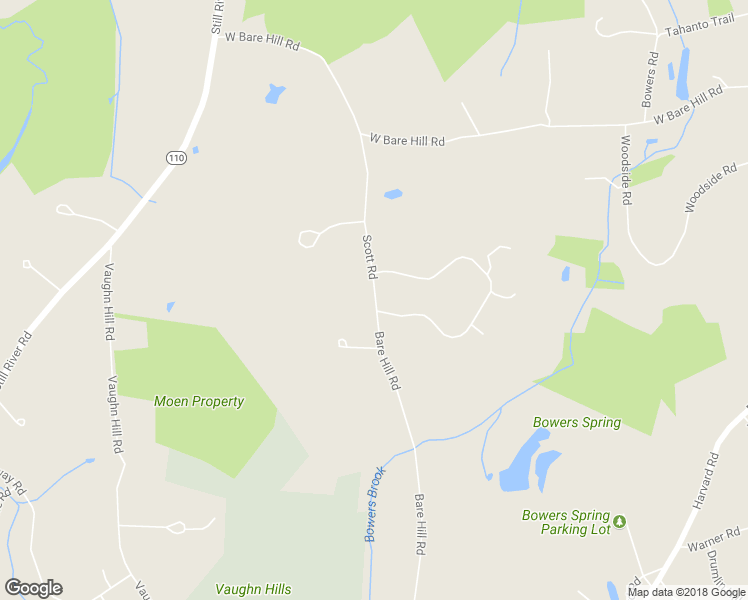 map of restaurants, bars, coffee shops, grocery stores, and more near 36 Scott Road in Harvard