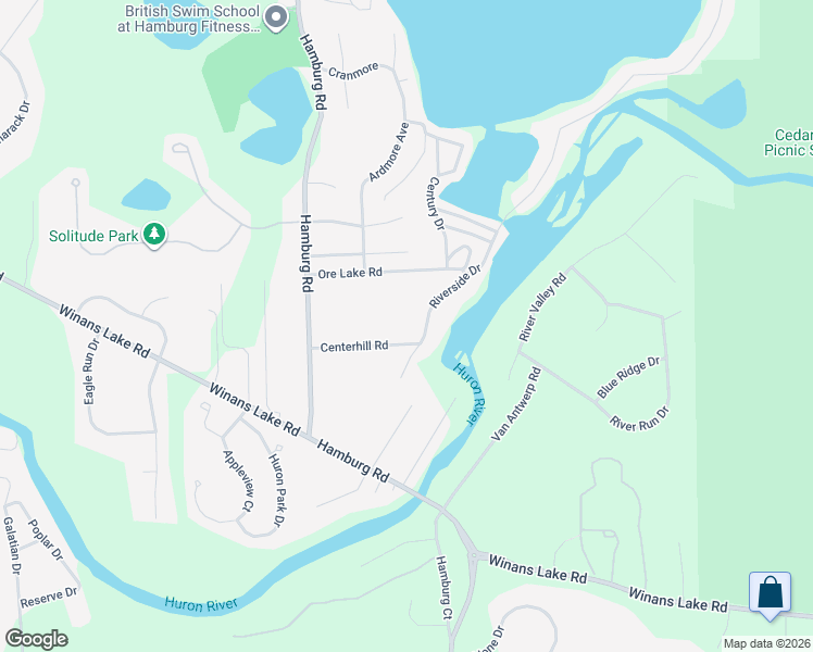 map of restaurants, bars, coffee shops, grocery stores, and more near 9208 Riverside Drive in Brighton