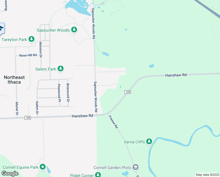 map of restaurants, bars, coffee shops, grocery stores, and more near 14 Cardinal Drive in Ithaca