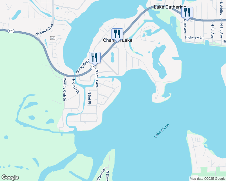 map of restaurants, bars, coffee shops, grocery stores, and more near 26075 West Forest Avenue in Antioch