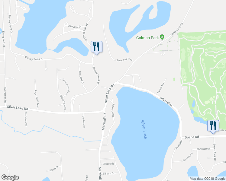 map of restaurants, bars, coffee shops, grocery stores, and more near 11001 Silver View Court in South Lyon
