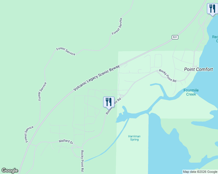 map of restaurants, bars, coffee shops, grocery stores, and more near 29327 Easy Street in Klamath Falls