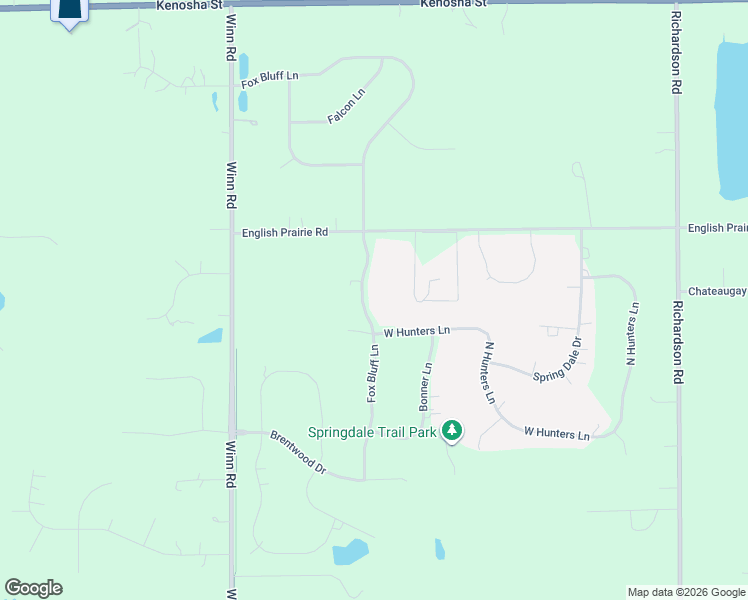 map of restaurants, bars, coffee shops, grocery stores, and more near 9901 Fox Bluff Lane in Spring Grove