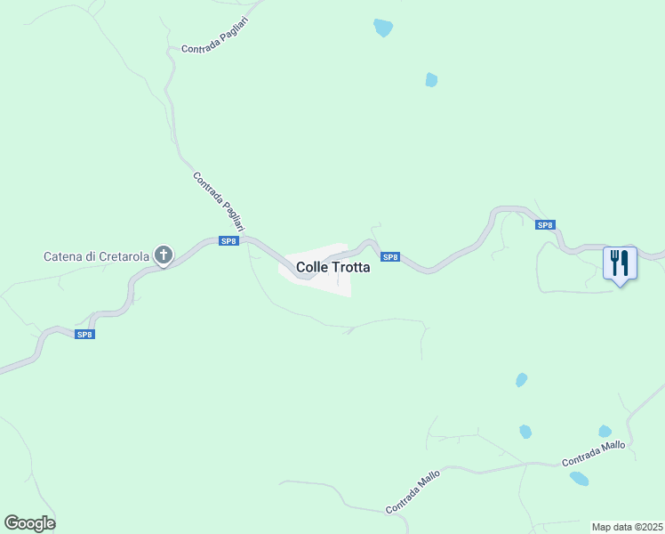 map of restaurants, bars, coffee shops, grocery stores, and more near in Colle Trotta