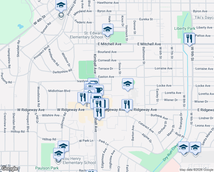 map of restaurants, bars, coffee shops, grocery stores, and more near 135 Morgan Road in Waterloo