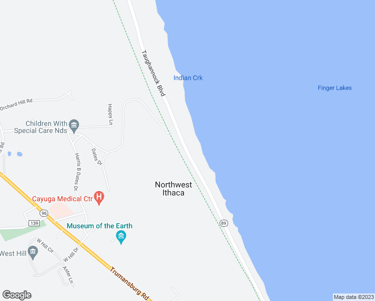 map of restaurants, bars, coffee shops, grocery stores, and more near 983 Taughannock Boulevard in Ithaca