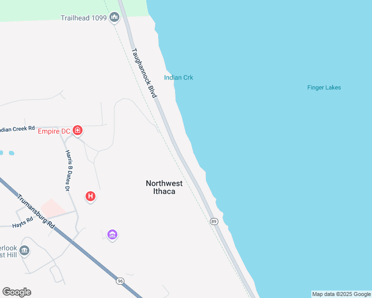 map of restaurants, bars, coffee shops, grocery stores, and more near 983 Taughannock Boulevard in Ithaca