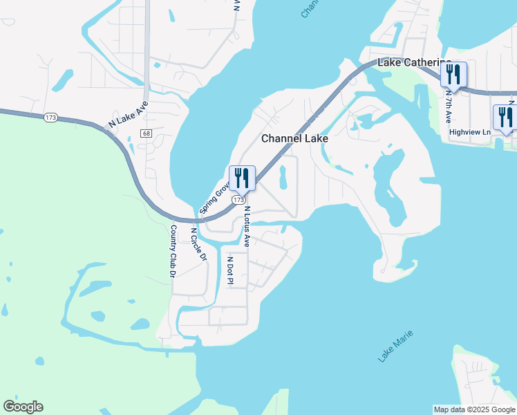 map of restaurants, bars, coffee shops, grocery stores, and more near 41696 North Country Club Drive in Antioch