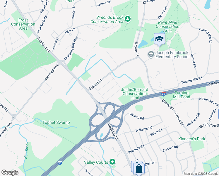 map of restaurants, bars, coffee shops, grocery stores, and more near 29 Calvin Street in Lexington