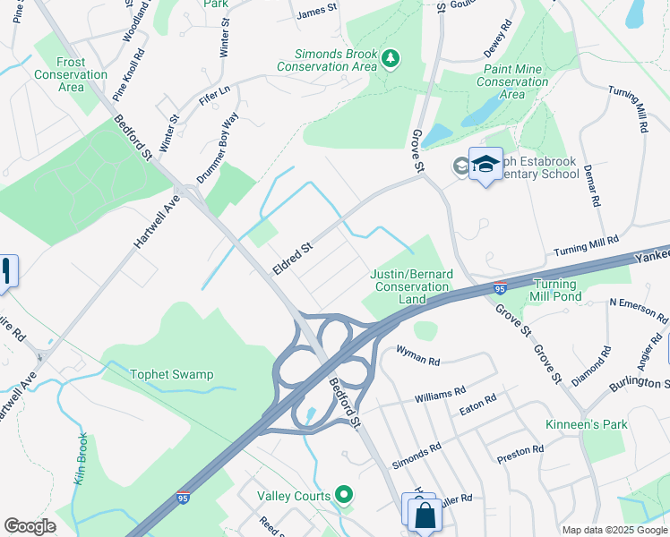 map of restaurants, bars, coffee shops, grocery stores, and more near 29 Calvin Street in Lexington