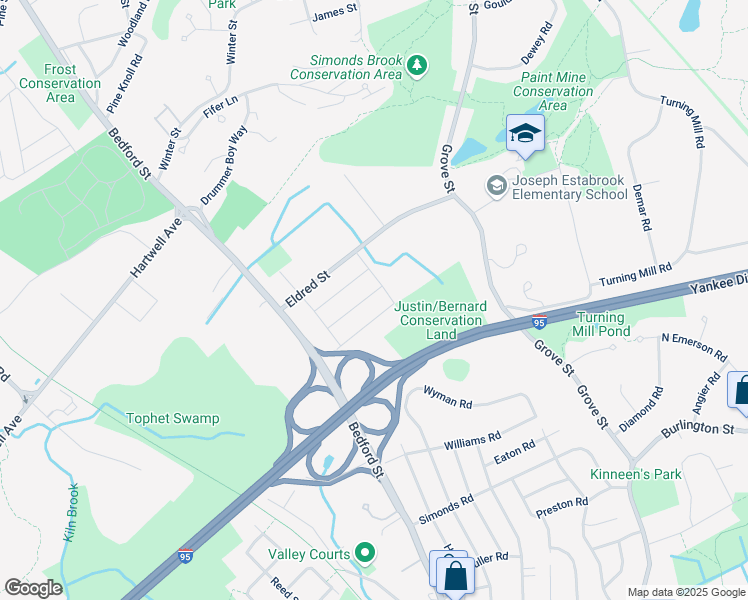 map of restaurants, bars, coffee shops, grocery stores, and more near 29 Calvin Street in Lexington