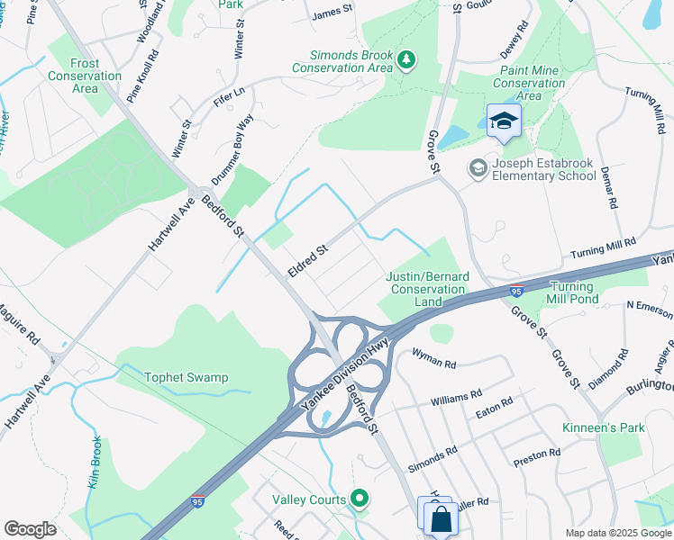 map of restaurants, bars, coffee shops, grocery stores, and more near 13 Donald Street in Lexington