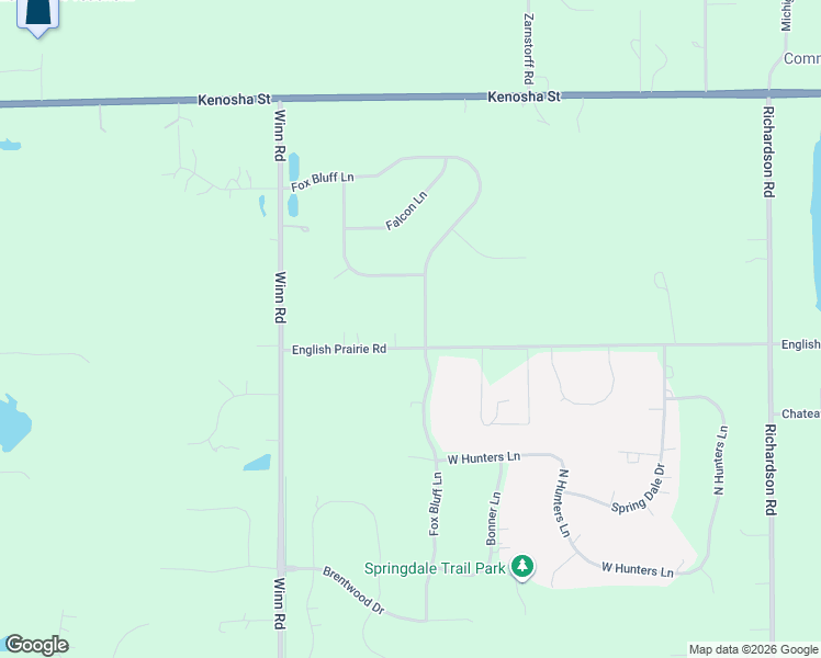 map of restaurants, bars, coffee shops, grocery stores, and more near 10110 Fox Bluff Lane in Spring Grove