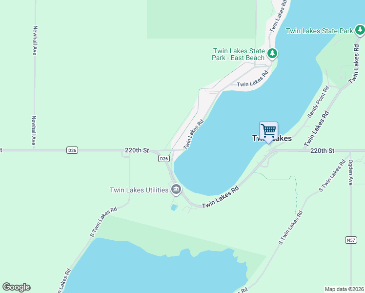 map of restaurants, bars, coffee shops, grocery stores, and more near 7316 Twin Lakes Road in Manson