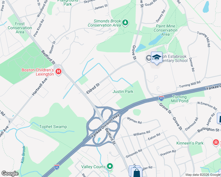 map of restaurants, bars, coffee shops, grocery stores, and more near 29 Calvin Street in Lexington